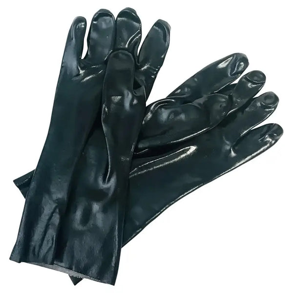 ROYAKI Chemical Resistant Cleaning Gloves, Set of 2 Pairs Black