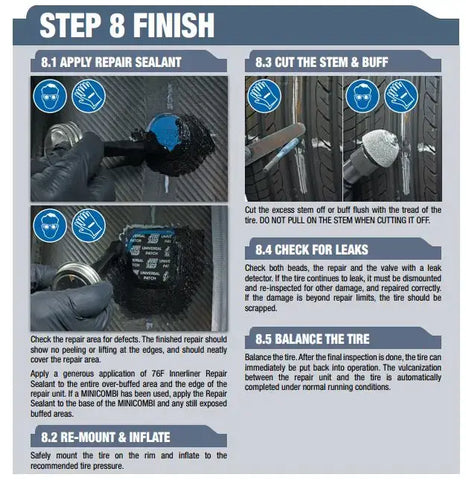 REMA Tip Top Nail Hole Repair Procedures For Passenger,