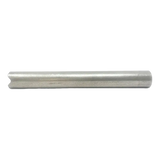 Cylindrical metal rod or tube with a slightly textured surface.