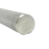 Cylindrical rod or bar with a textured end surface.