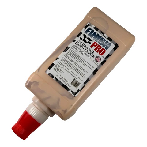 Beige Paint-Pro hand cleaner bottle with red cap for smooth orange hand cleaner use