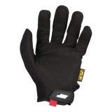 Black tactical work glove with a wrist strap.