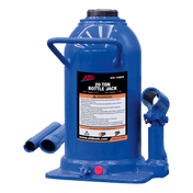 Blue hydraulic bottle jack rated for 20 tons.