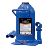 Blue hydraulic bottle jack rated for 20 tons.