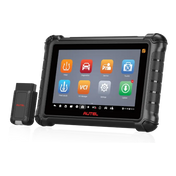 Rugged Autel MaxiTPMS TS900 diagnostic tool with colorful app icons and logo