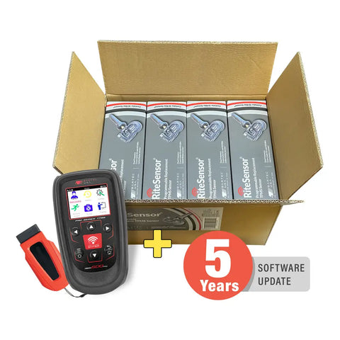 TPMS (Tire Pressure Monitoring System) sensor tool kit with software update package.