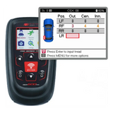 Handheld electronic device for vehicle tire pressure monitoring and diagnostics.