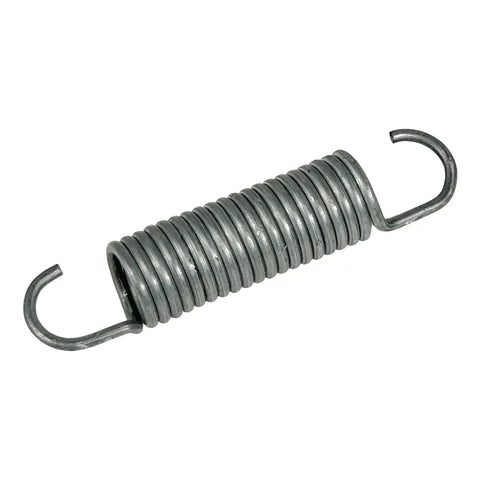 Metal coil spring with hooks on both ends.