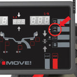 Digital control panel for Cemb MOVE Compact Wheel Balancer with LED display and buttons