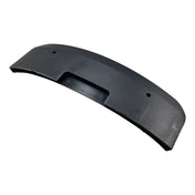 Curved black plastic automotive spoiler or rear wing component.