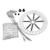 White disc brake rotor with spokes for Cemb Turnplate Repair Kit 13000CH-11