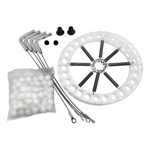 White disc brake rotor with spokes for Cemb Turnplate Repair Kit 13000CH-11