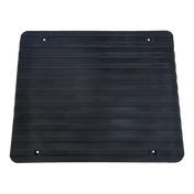 Black rubber mat with grooves and holes, perfect for Challenger SRM10 lift pad