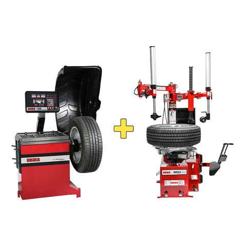 Tire balancing and changing equipment for automotive service centers.