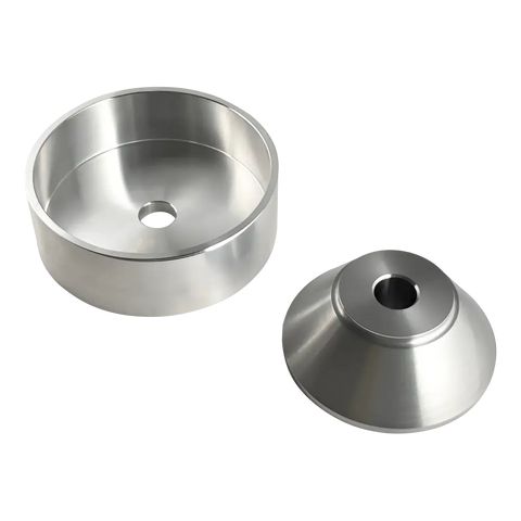 Stainless steel sink or basin with a separate drain cover component.