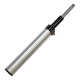 Metallic soldering iron with a black handle and narrow tip.