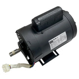 Electric motor with a black cylindrical body and protruding shaft.