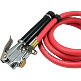 Tire inflation gun with a red air hose attached.