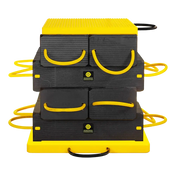 Black and yellow Esco Criblok storage unit with handles for the CribLok Cribbing System