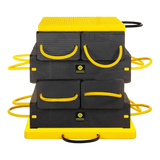 Black and yellow Esco Criblok storage unit with handles for the CribLok Cribbing System