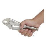 Adjustable locking pliers being gripped by a hand.