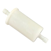 White plastic rolling pin with handles on both ends.