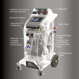 Automotive fluid exchange machine with labeled components and features.