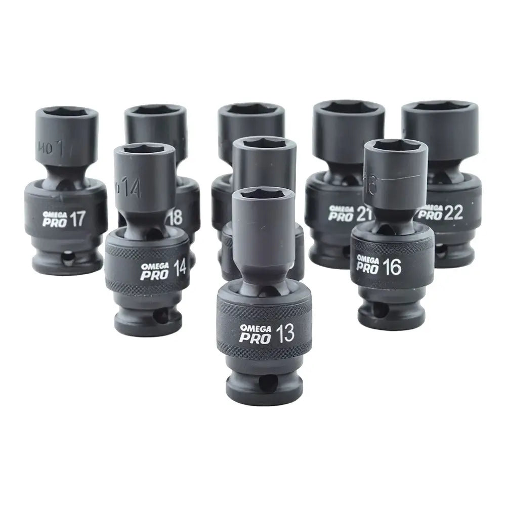 Omega 1 2 Dr. Swivel Metric Impact Socket Set 9 Pcs 83021 All