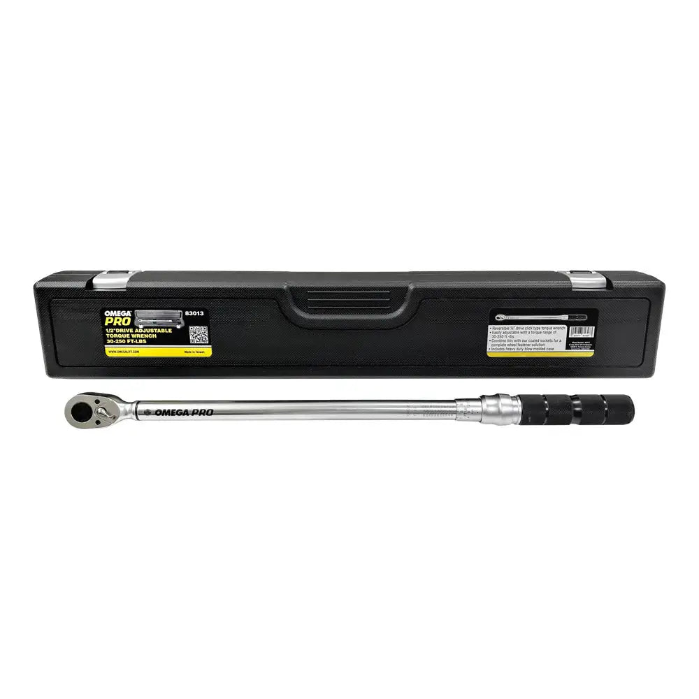 Omega 83013 1 2 Dr. Adjustable Torque Wrench 30 250 FT Lbs. All