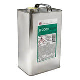 Metal canister containing SC 2000 chemical product with a green label.