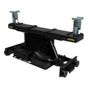 Black Rotary 9000 lbs Rolling Jack with adjustable posts for SM30 Four-Post Lift