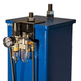 Blue industrial air compressor for Rotary SMO14EL2 14K four-post lift with gauge and filtration