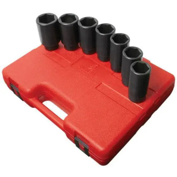 Sunex 1/2 in Dr. 7 Pc. Metric Deep Spindle Nut Impact Socket Set - All ...