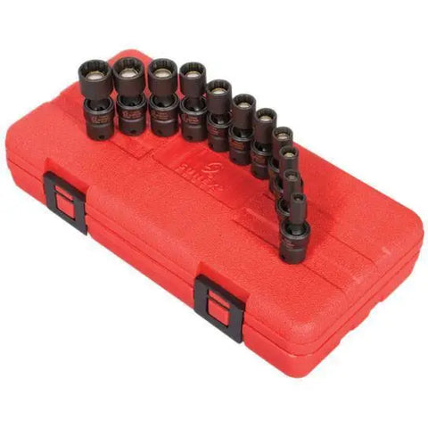 Impact Socket - Sunex 1/4 In Dr. 12 Pt. 11 Pc. Metric Magnetic Universal Impact Socket Set